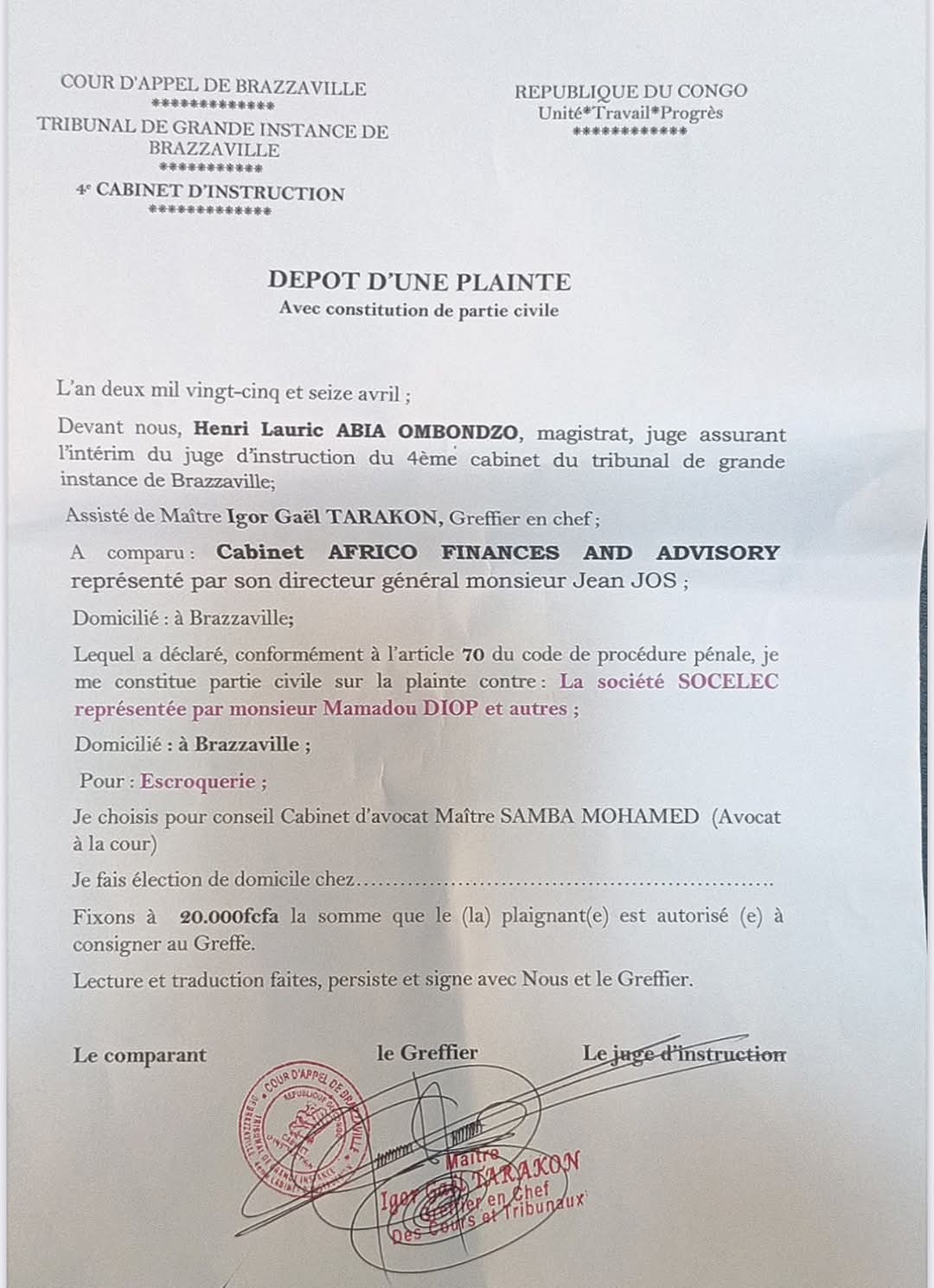 Affaire E2C – SOCELEC : L’État congolais poursuit SENELEC pour escroquerie dans le cadre d’une convention d’affermage