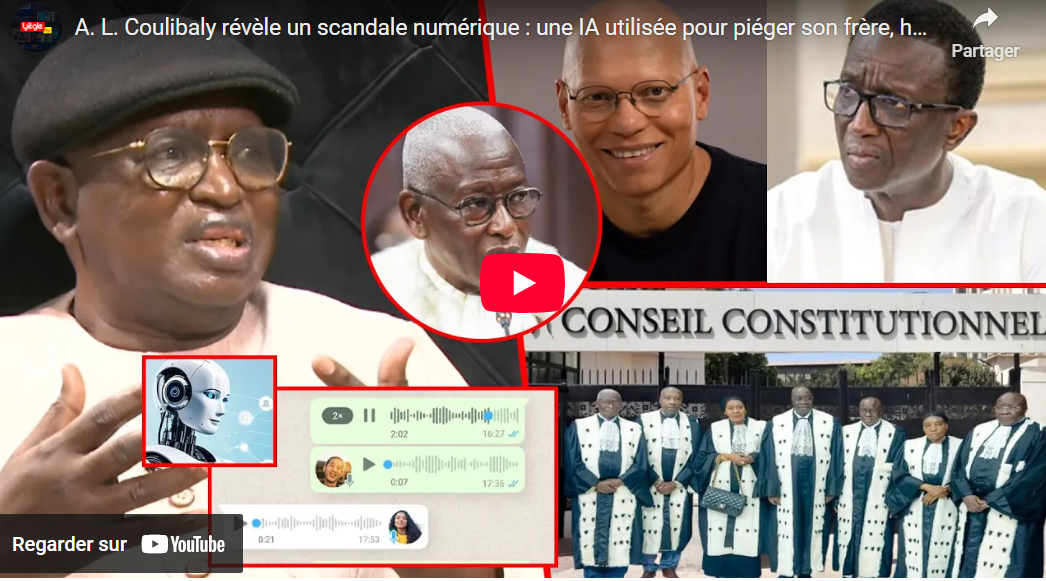 A. L. Coulibaly révèle un scandale numérique : une IA utilisée pour piéger son frère, haut magistrat